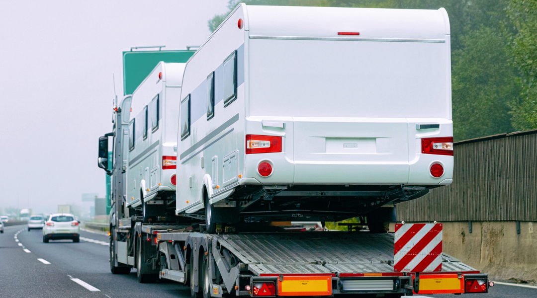 RV Delivery Services, RV ON a truck 