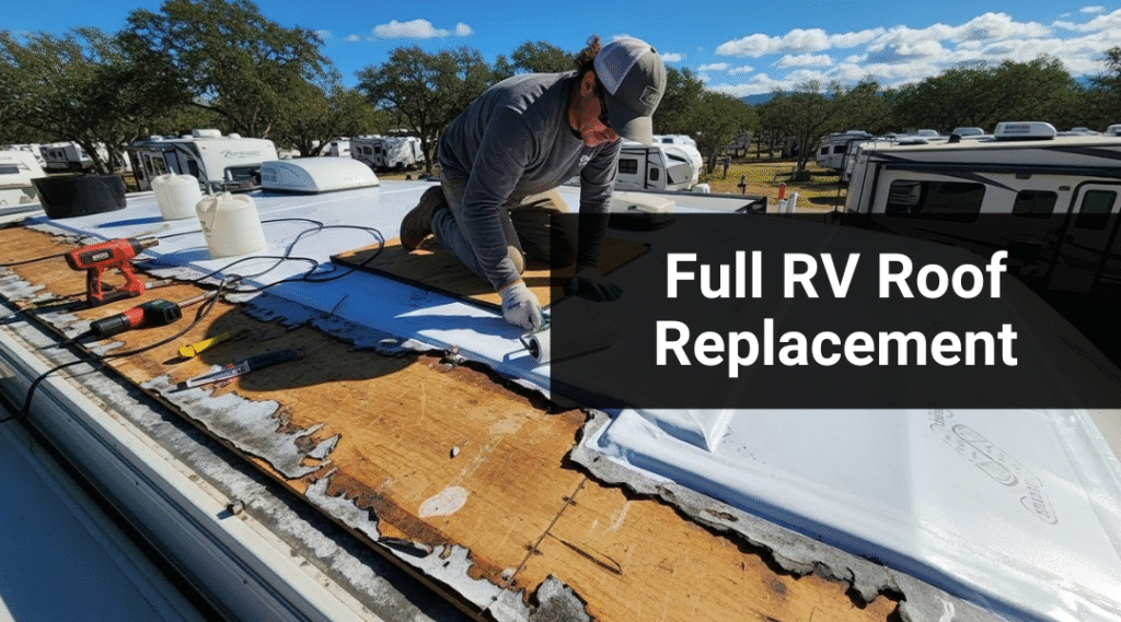 Full RV Roof Replacement in Huntington Beach